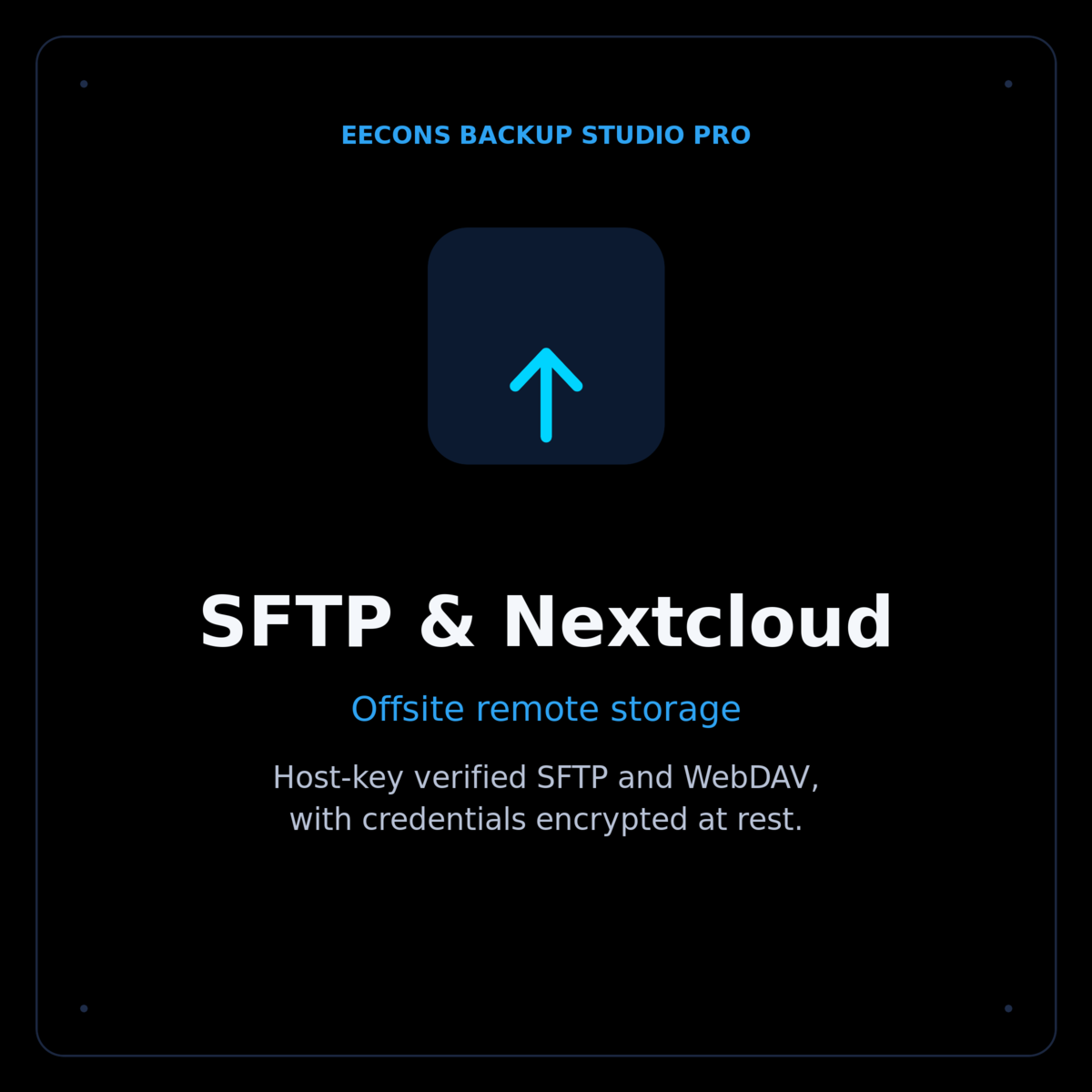 SFTP & Nextcloud remote storage — EECONS Backup Studio Pro